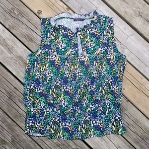 Floral Tommy Hilfiger Sleeveless Blouse, Size L